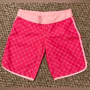 RARE PAUL FRANK PF SKURVY SKULL CROSSBONE BOARDSHORTS SURF SWIM 26 WOMEN